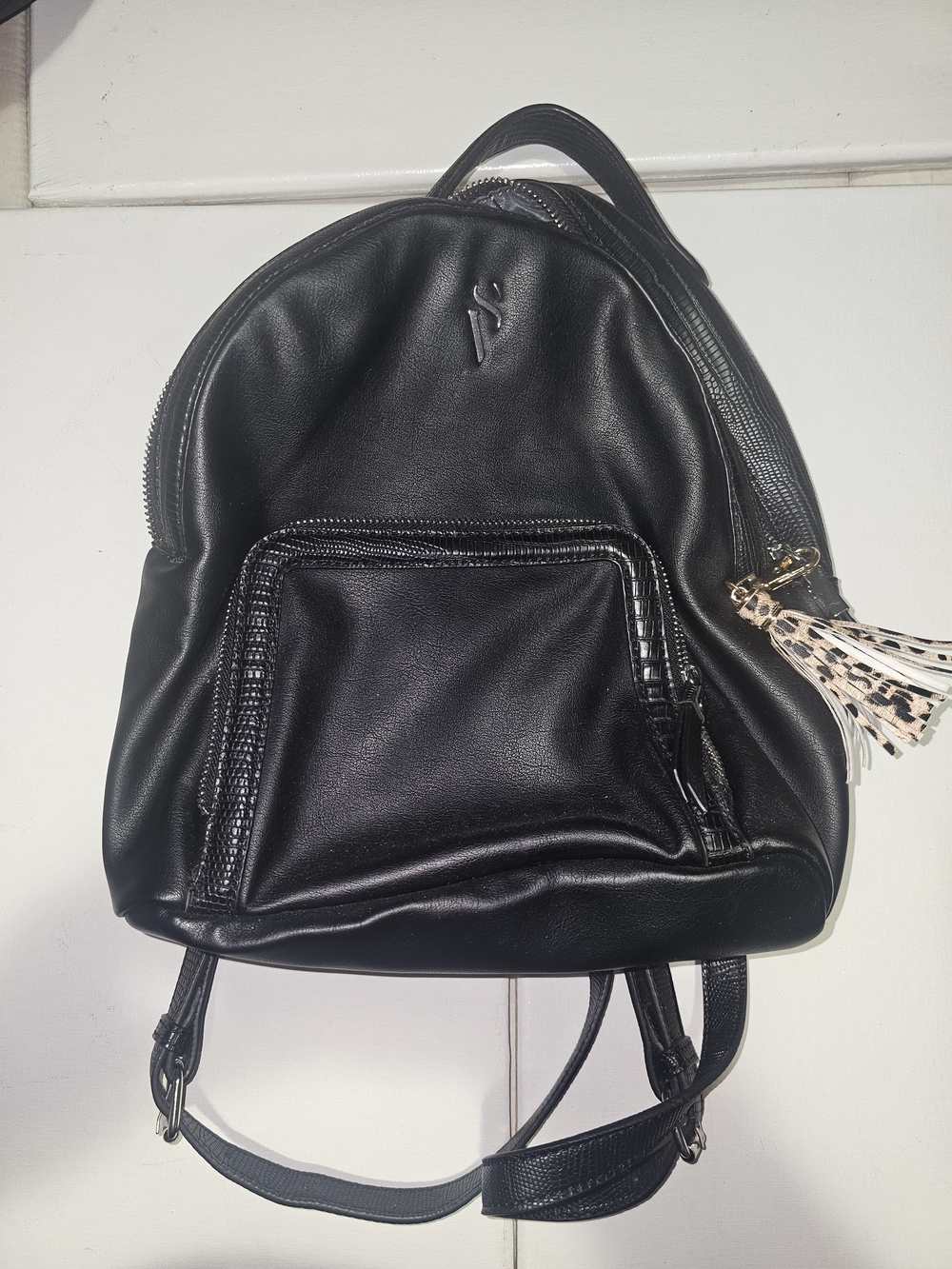 Simply Vera Vera Wang Black Faux Leather Mini Backpack - NWOT